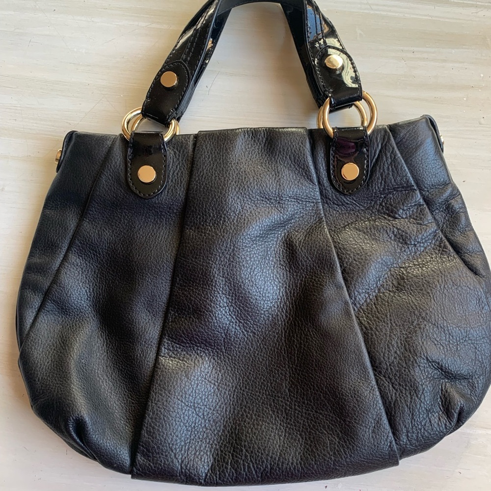 Vera Wang black leather bag